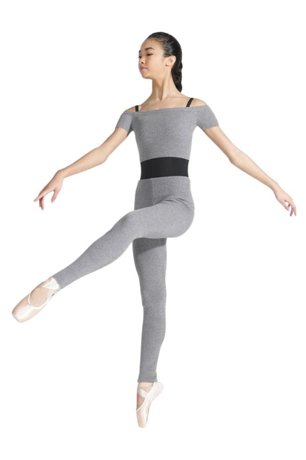 Ribbed Sweater Legging in Heather Gray by Capezio at NY Dancewear