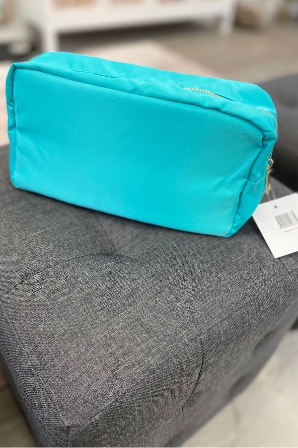 Teal Cosmetic Bag back view at The Dance Shop Long Island