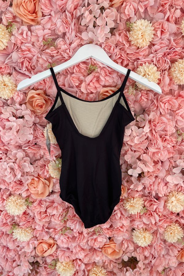 Body Wrappers ProWear Ballet Cut Camisole Leotard in Black back view sold at The Dance Shop Long Island