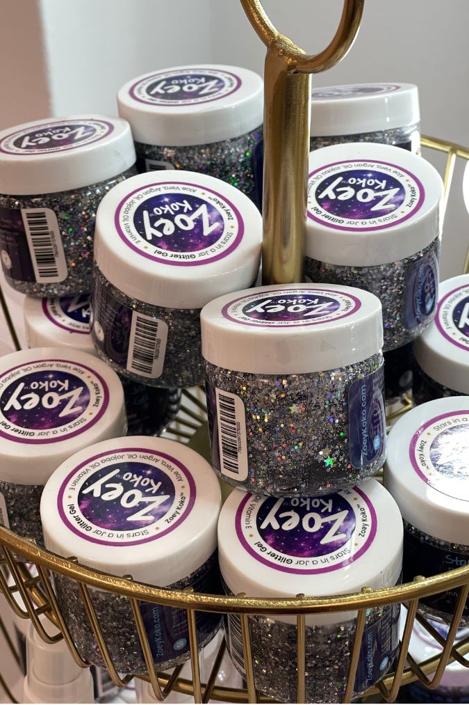 Zoey Koko Stars In A Jar Bio Glitter Gel 2 ounce Jar at The Dance Shop Long Island